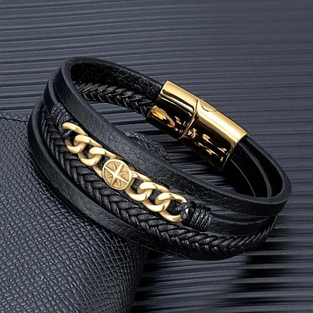 Black & Gold Mariner Bracelet